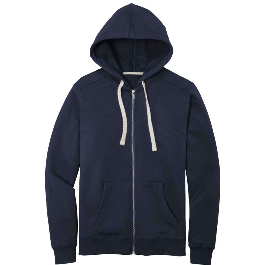 * District Men'S True Navy Re-Fleece Full-Zip Hoodie | Full Zips