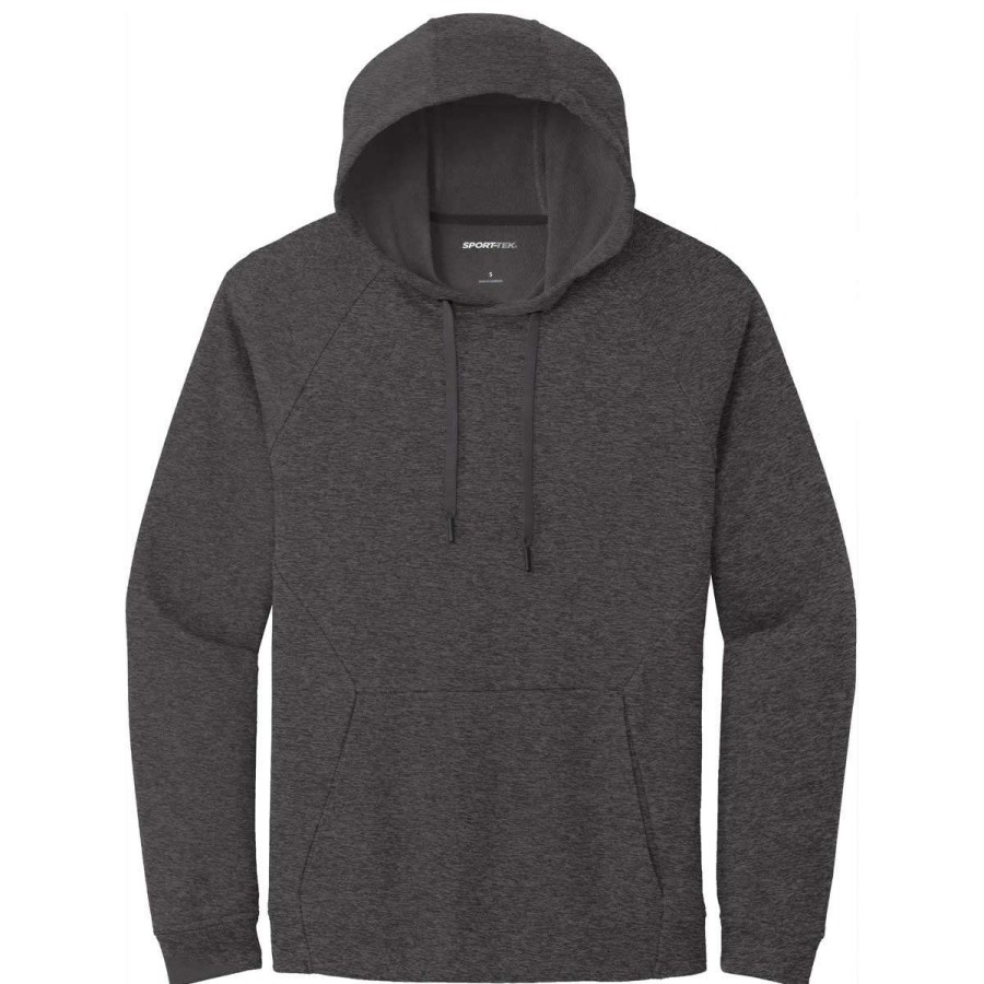 * Sport-Tek Men'S Heather Black Lightweight French Terry Pullover Hoodie | Sweatshirts