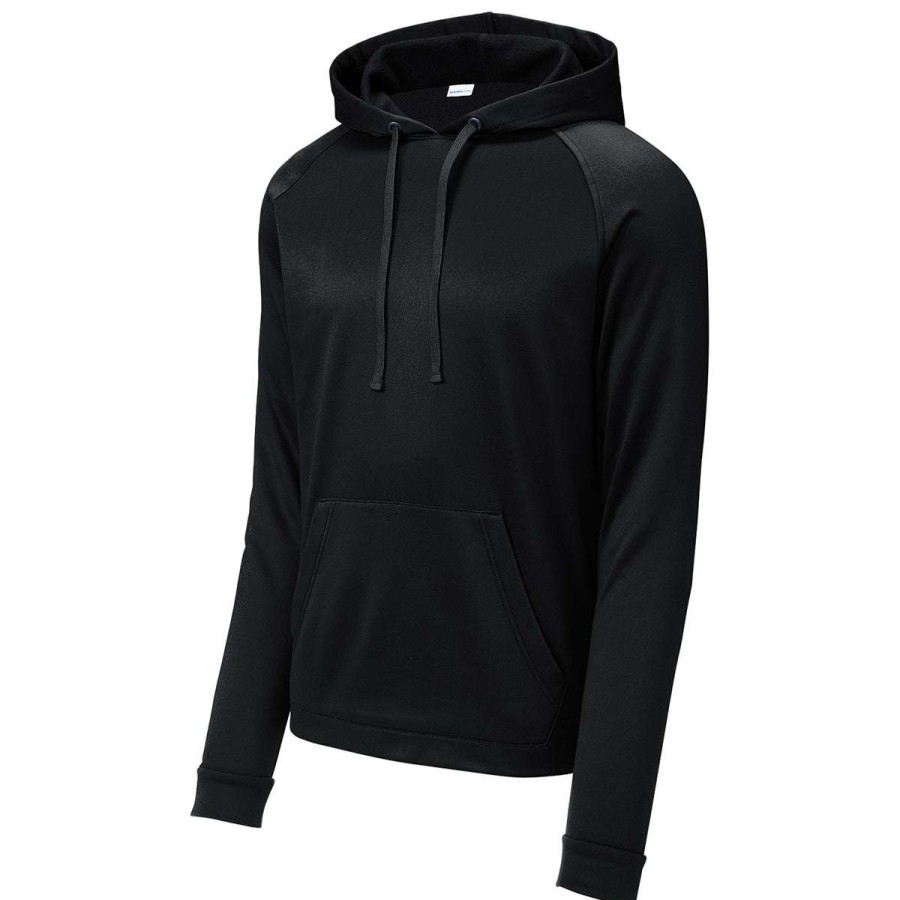 * Sport-Tek Men'S Black Re-Compete Fleece Pullover Hoodie | Sweatshirts