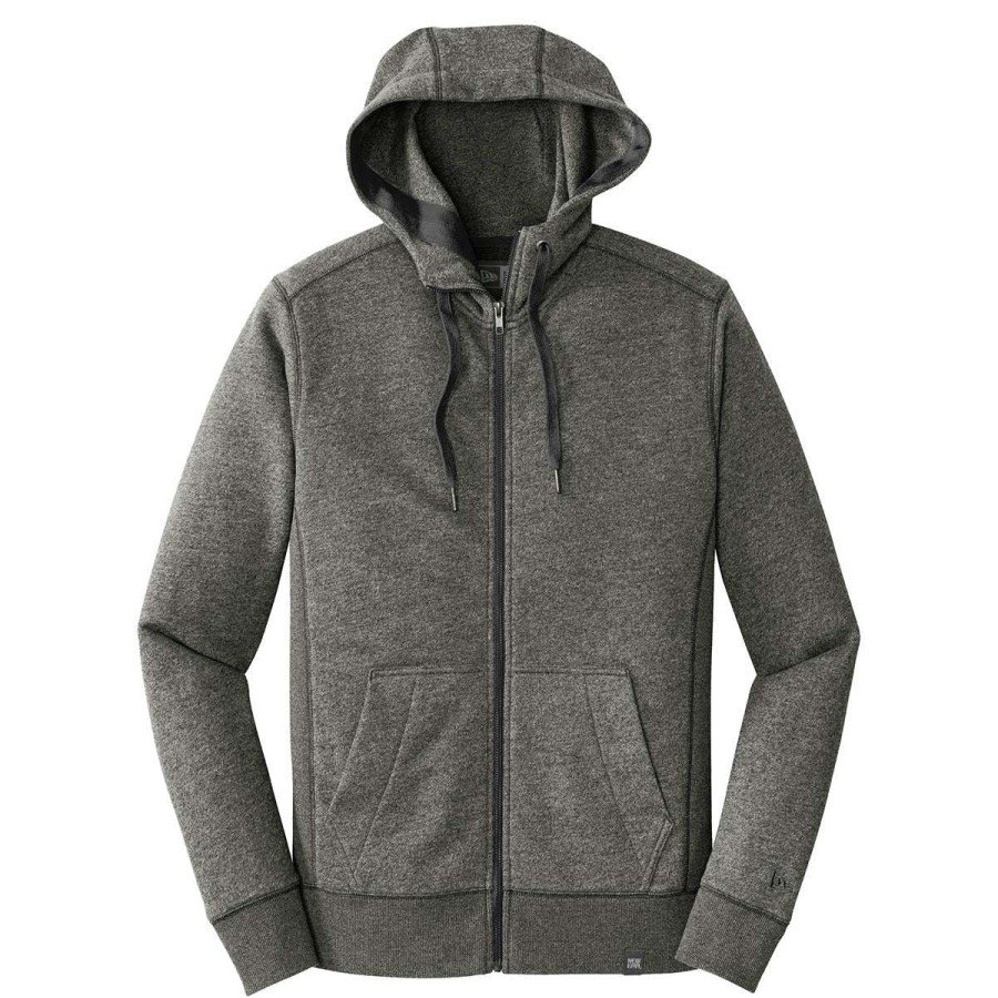 * New Era Men'S Black Twist French Terry Full-Zip Hoodie | Full Zips