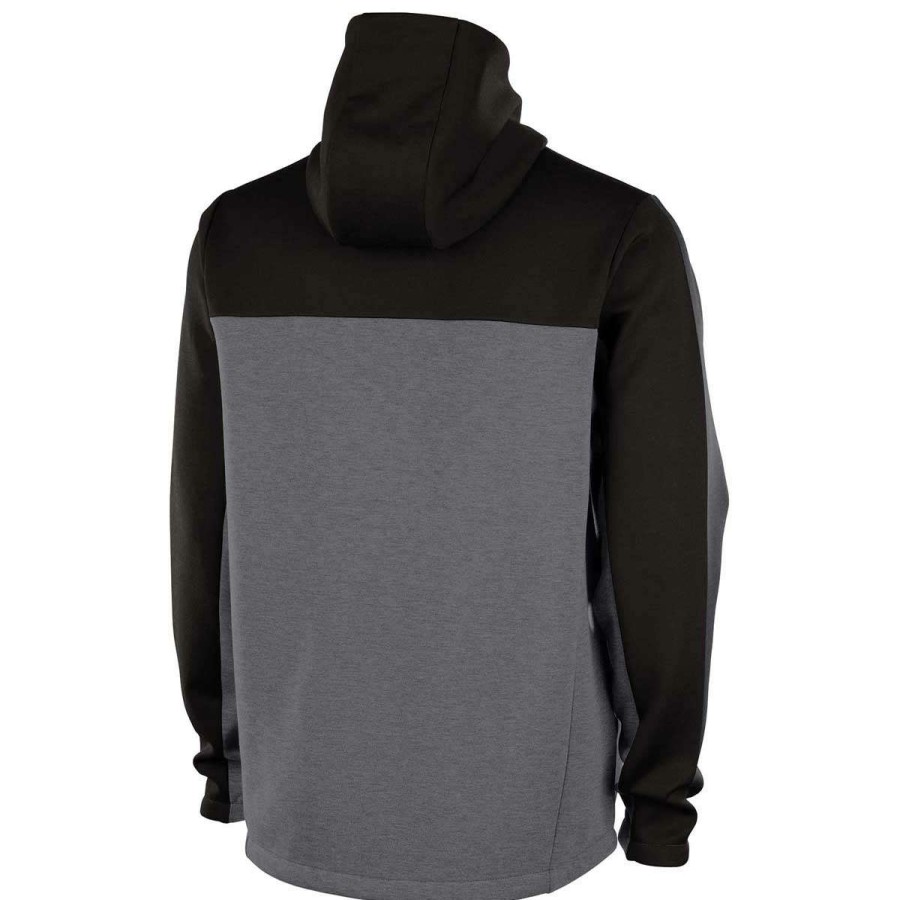 * Charles River Men'S Black/Grey Seaport Full Zip Hoodie | Full Zips