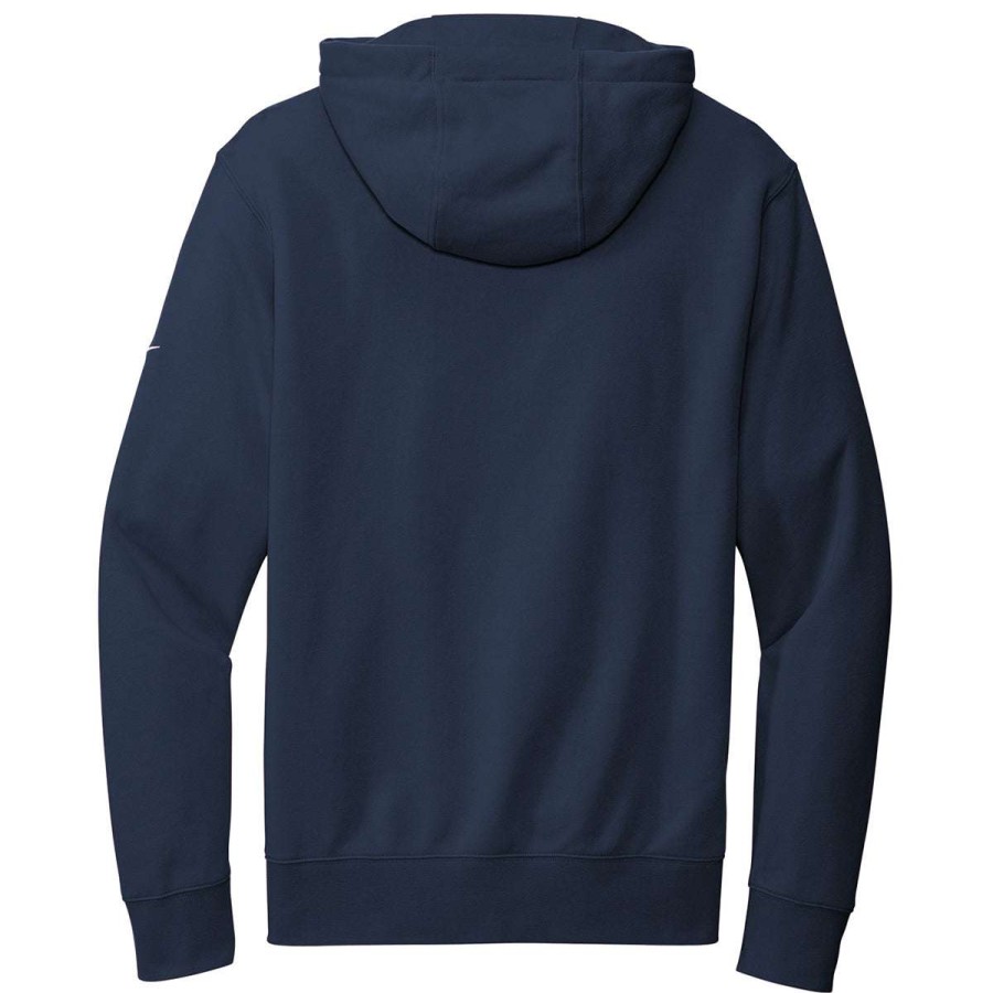 * Nike Men'S Midnight Navy Club Fleece Sleeve Swoosh Full-Zip Hoodie | Full Zips