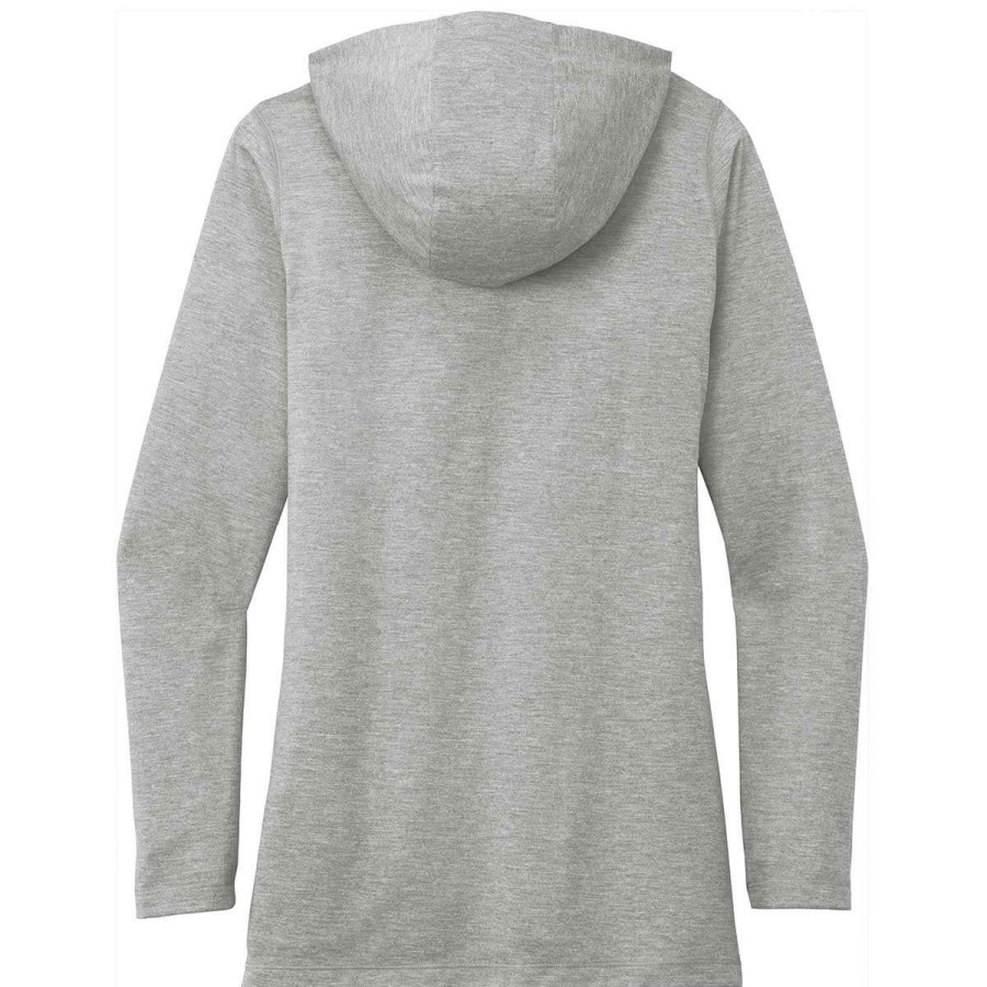 * Sport-Tek Women'S Light Grey Heather Posicharge Tri-Blend Wicking Long Sleeve Hoodie | Sweatshirts