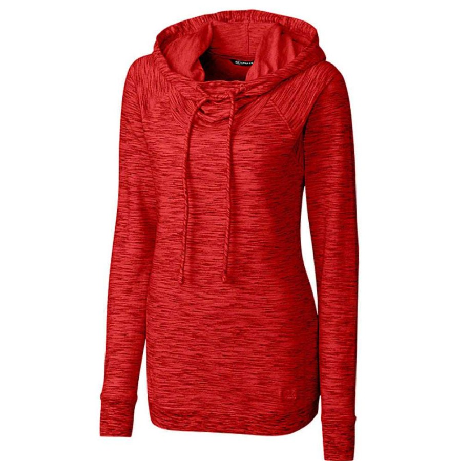 * Cutter & Buck Women'S Red Tie Breaker Hoodie | Sweatshirts