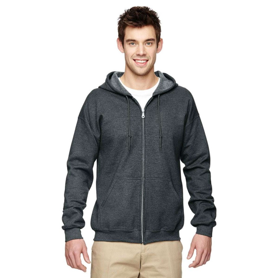 * Gildan Uni Dark Heather Heavy Blend 50/50 Full Zip Hoodie | Full Zips