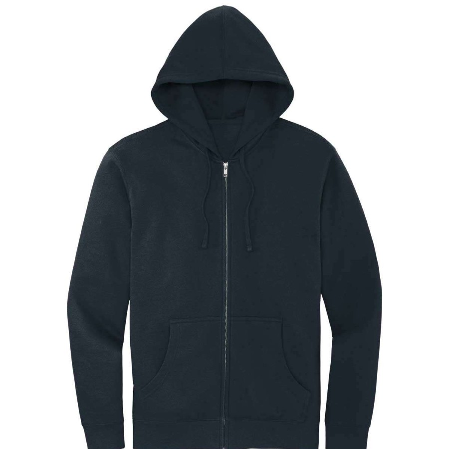 * District Men'S New Navy V.I.T. Fleece Full-Zip Hoodie | Full Zips