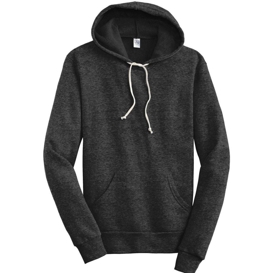 * Alternative Apparel Men'S Black Challenger Eco-Fleece Pullover Hoodie | Sweatshirts