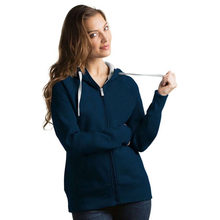 * Antigua Women'S Navy Victory Hoodie | Full Zips