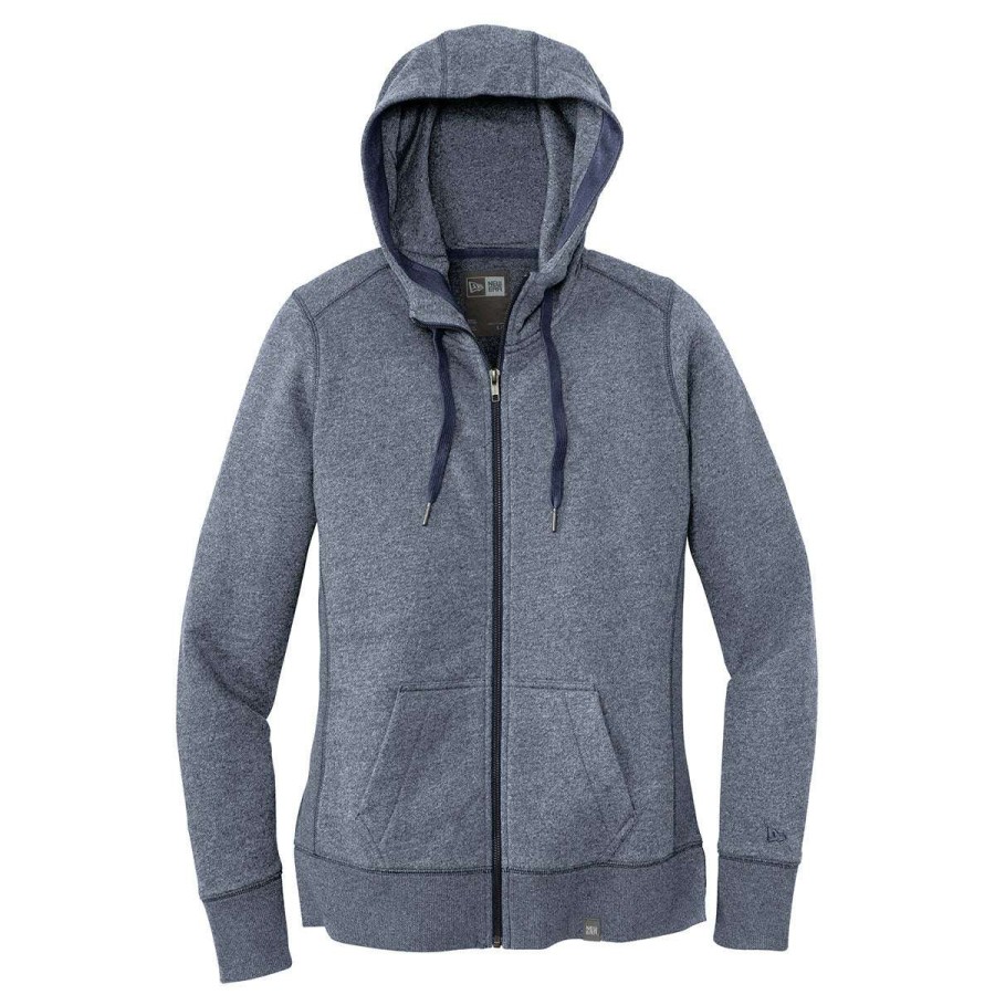 * New Era Women'S True Navy Twist French Terry Full-Zip Hoodie | Full Zips