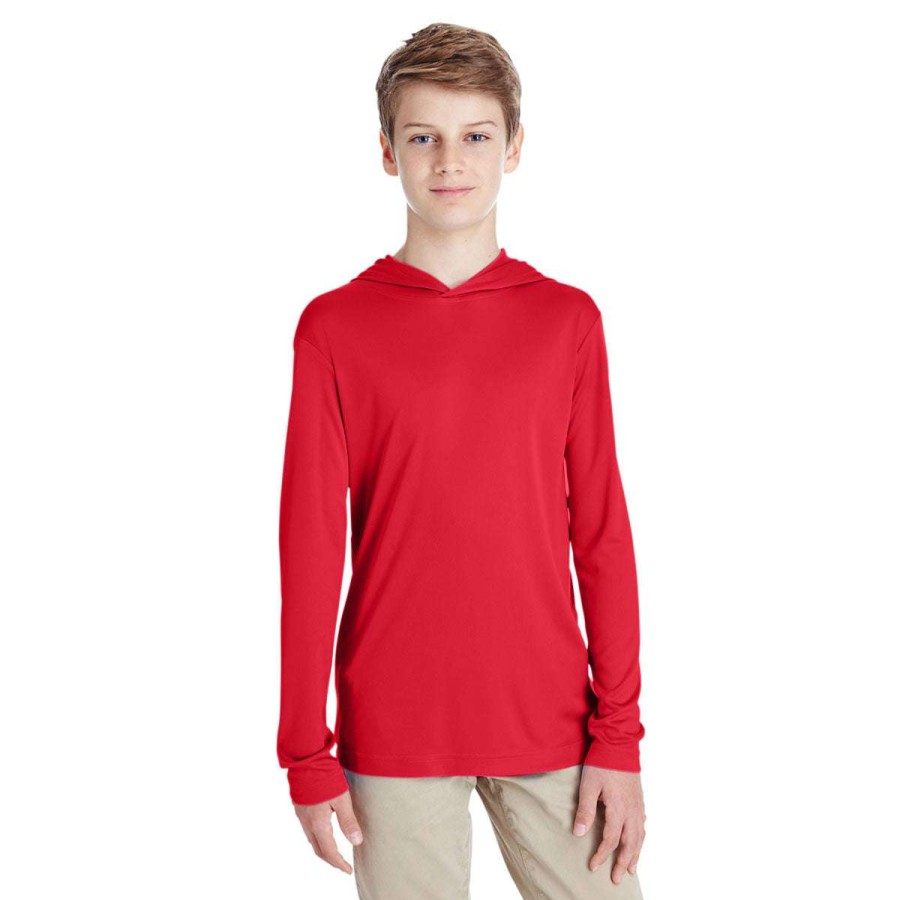 * Team 365 Youth Sport Red Zone Performance Hoodie | Boys