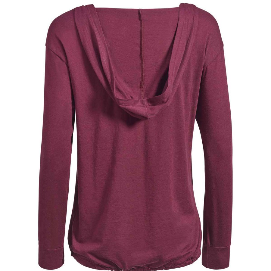 * Expert Women'S Maroon American Moca V-Neck Hoodie | Cotton