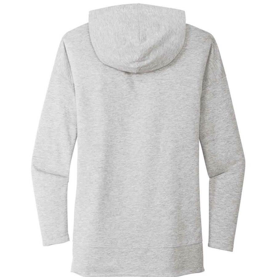 * District Women'S Light Heather Grey Featherweight French Terry Hoodie | Sweatshirts