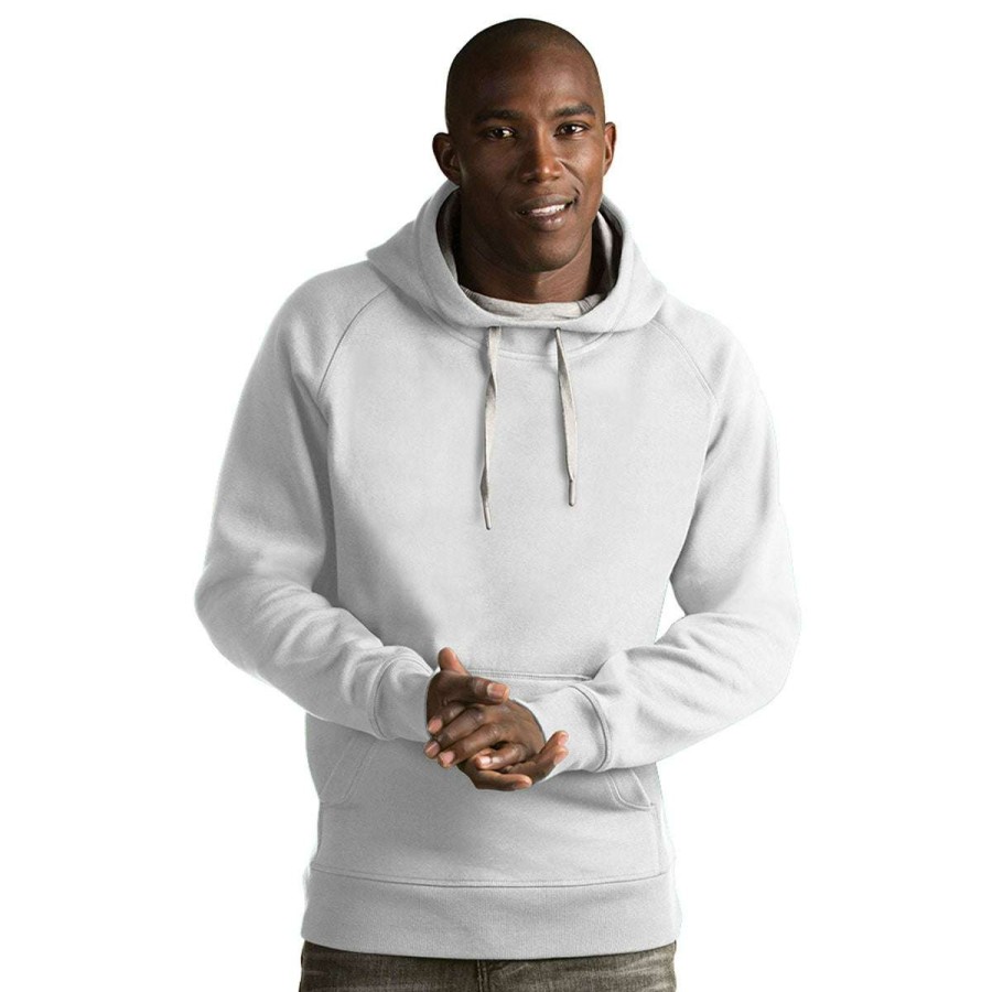 * Antigua Men'S White Victory Pullover Hoodie | Sweatshirts