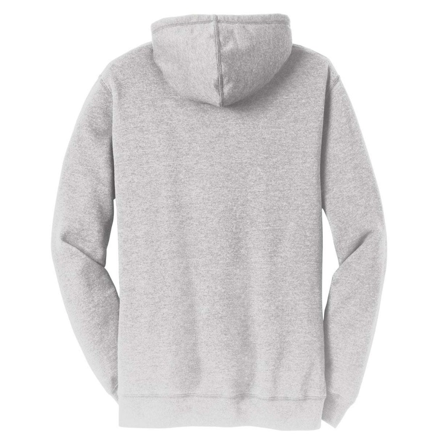 * District Men'S Heathered Grey Lightweight Fleece Hoodie | Sweatshirts