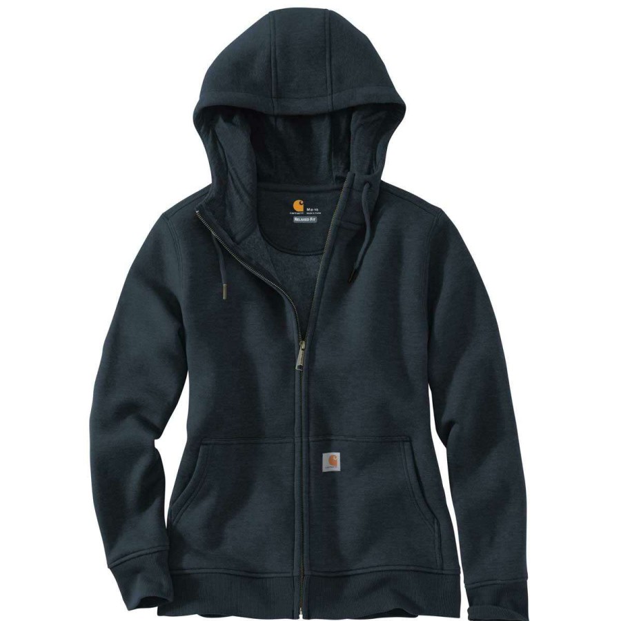 * Carhartt Women'S Navy Clarksburg Full Zip Hoodie | Full Zips