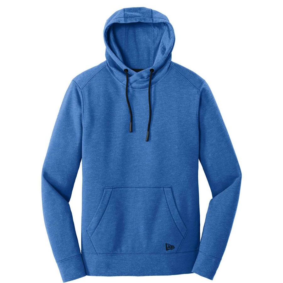 * New Era Men'S Royal Heather Tri-Blend Fleece Pullover Hoodie | Sweatshirts