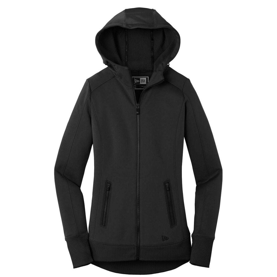 * New Era Women'S Black Venue Fleece Full-Zip Hoodie | Full Zips