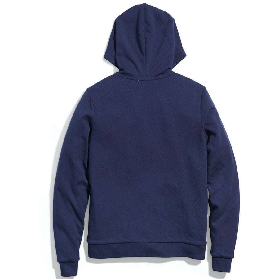 * Marine Layer Women'S True Navy/Asphalt Signature Lined Zip Hoodie | Full Zips