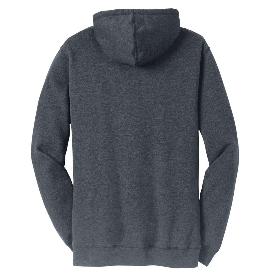 * District Men'S Heathered Navy Lightweight Fleece Hoodie | Sweatshirts