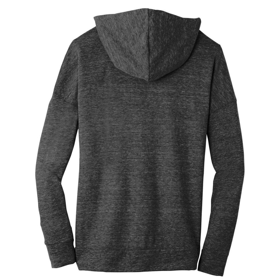 * Alternative Apparel Women'S Eco Heather Black Eco-Jersey Cool-Down Zip Hoodie | Full Zips