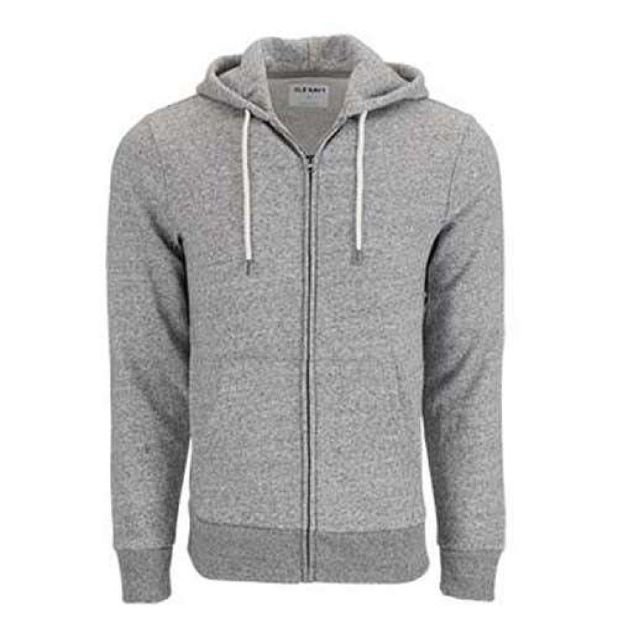 * Old Navy Men'S Light Heather Grey Core Full Zip Hoodie | Full Zips