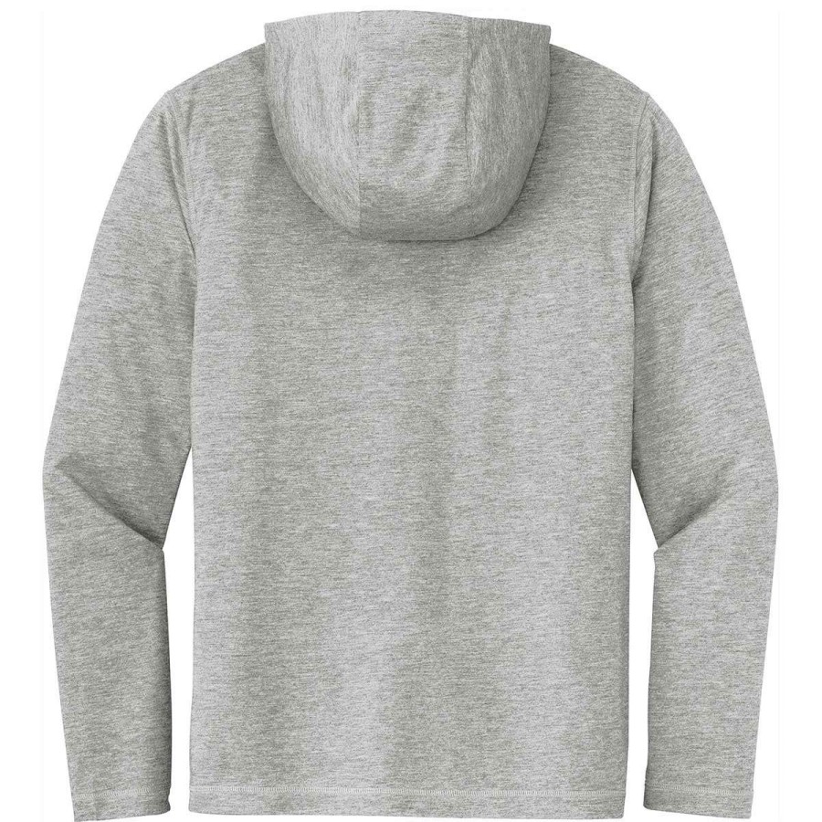 * Sport-Tek Men'S Light Grey Heather Posicharge Tri-Blend Wicking Long Sleeve Hoodie | Sweatshirts