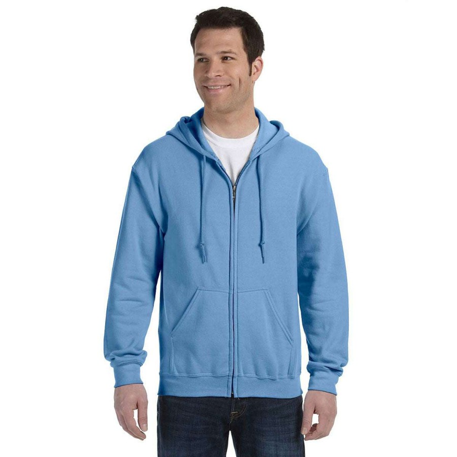 * Gildan Uni Carolina Blue Heavy Blend 50/50 Full Zip Hoodie | Full Zips