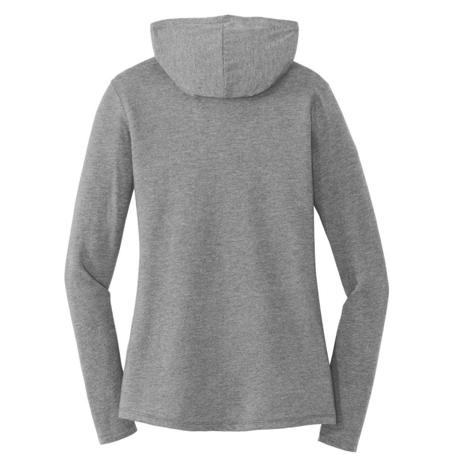 * District Women'S Grey Frost Perfect Tri Long Sleeve Hoodie | Cotton