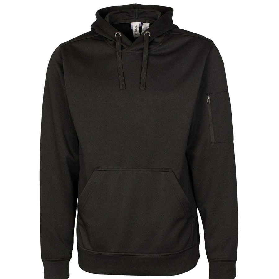 * Clique Men'S Black Lift Performance Hoodie Sweatshirt | Sweatshirts