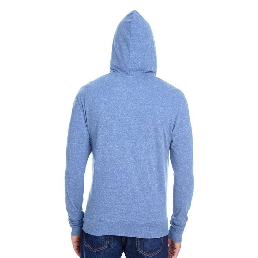 * Threadfast Uni Navy Triblend Full-Zip Light Hoodie | Full Zips