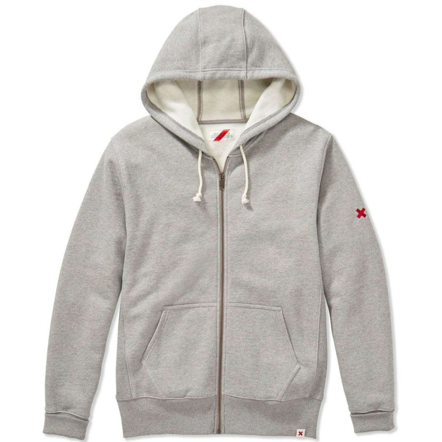 * Best Made Men'S Grey Heather Sweat Fleece Full Zip Hoodie | Full Zips