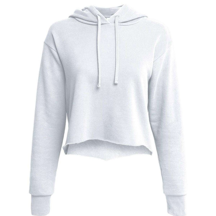 * Next Level Women'S White Laguna Suede Hoodie | Sweatshirts