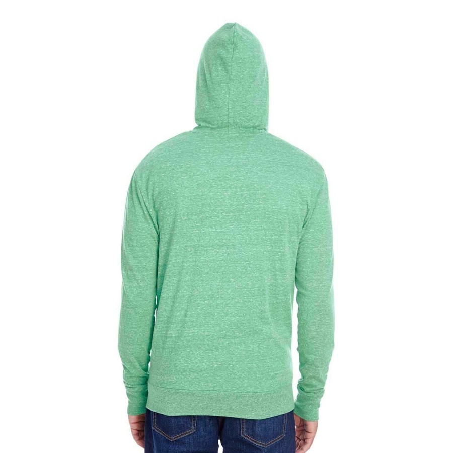 * Threadfast Uni Green Triblend Full-Zip Light Hoodie | Full Zips