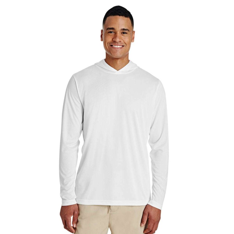 * Team 365 Men'S White Zone Performance Hoodie | Sweatshirts