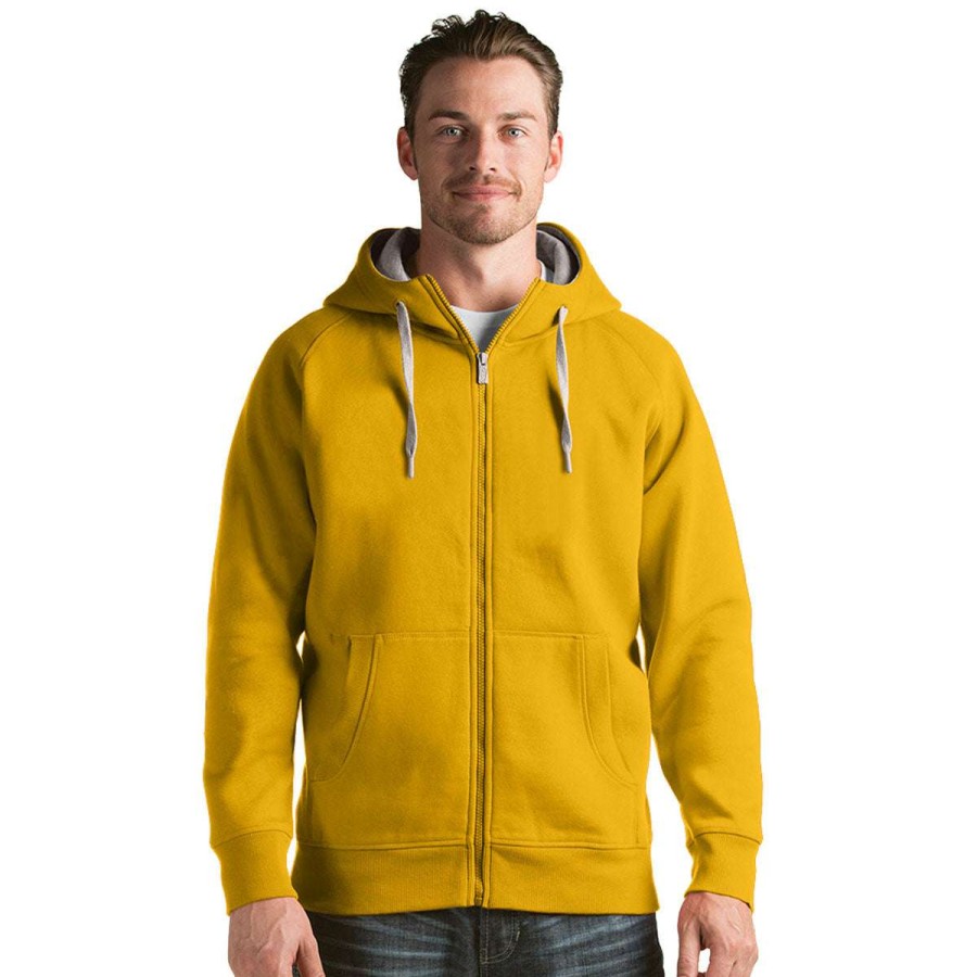 * Antigua Men'S Gold Victory Full Zip Hoodie | Full Zips