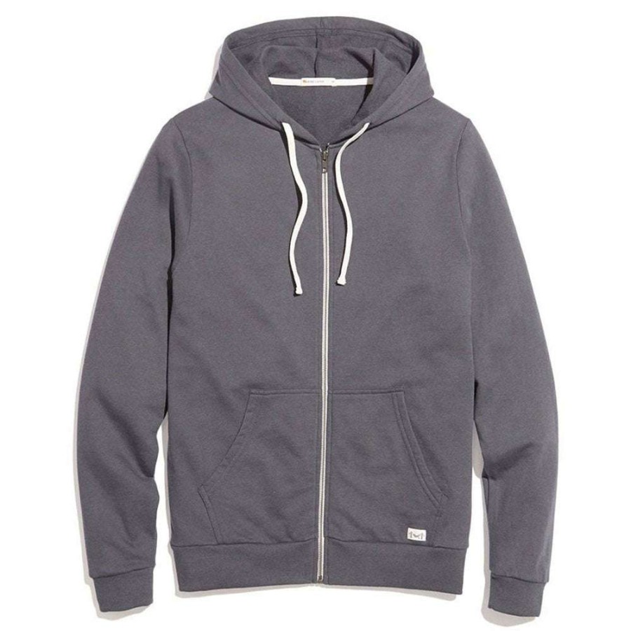 * Marine Layer Men'S Asphalt Grey Afternoon Hoodie | Full Zips