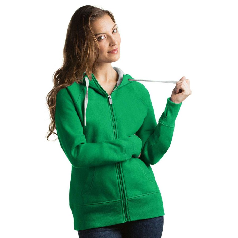 * Antigua Women'S Celtic Green Victory Hoodie | Full Zips