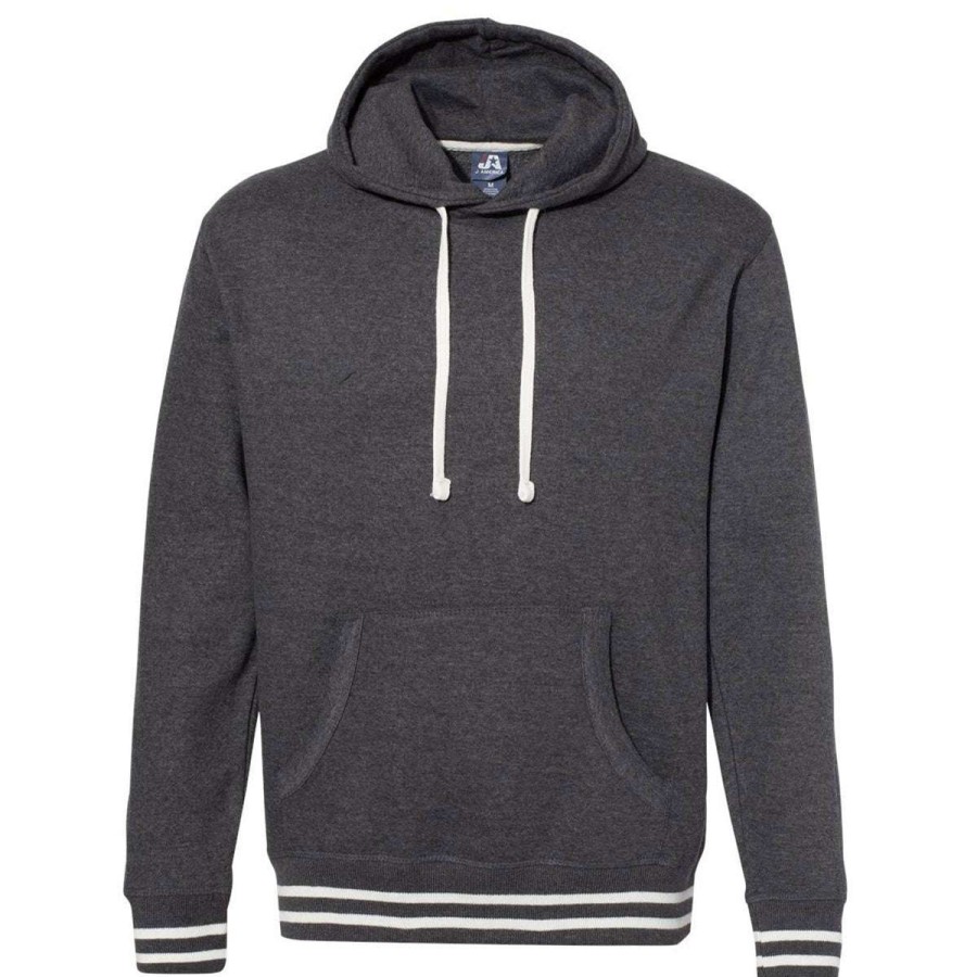 * J. America Men'S Black Relay Fleece Hoodie | Sweatshirts