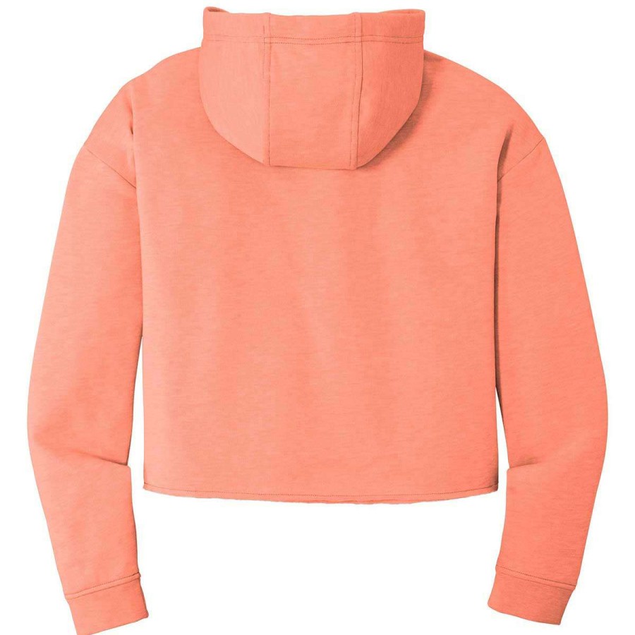 * Sport-Tek Women'S Soft Coral Heather Posicharge Tri-Blend Wicking Fleece Crop Hoodie | Sweatshirts