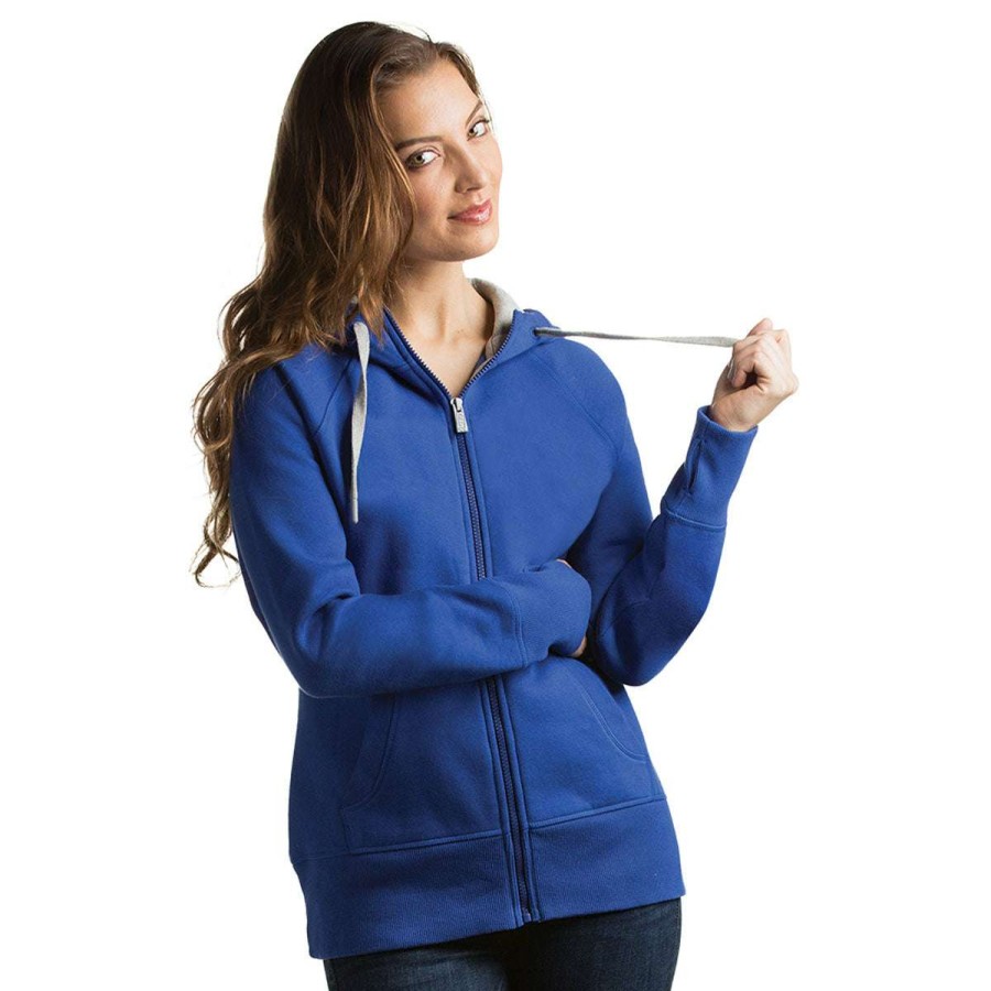 * Antigua Women'S Dark Royal Victory Hoodie | Full Zips