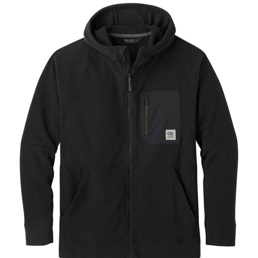 * Outdoor Research Men'S Black Trail Mix Hoodie | Full Zips