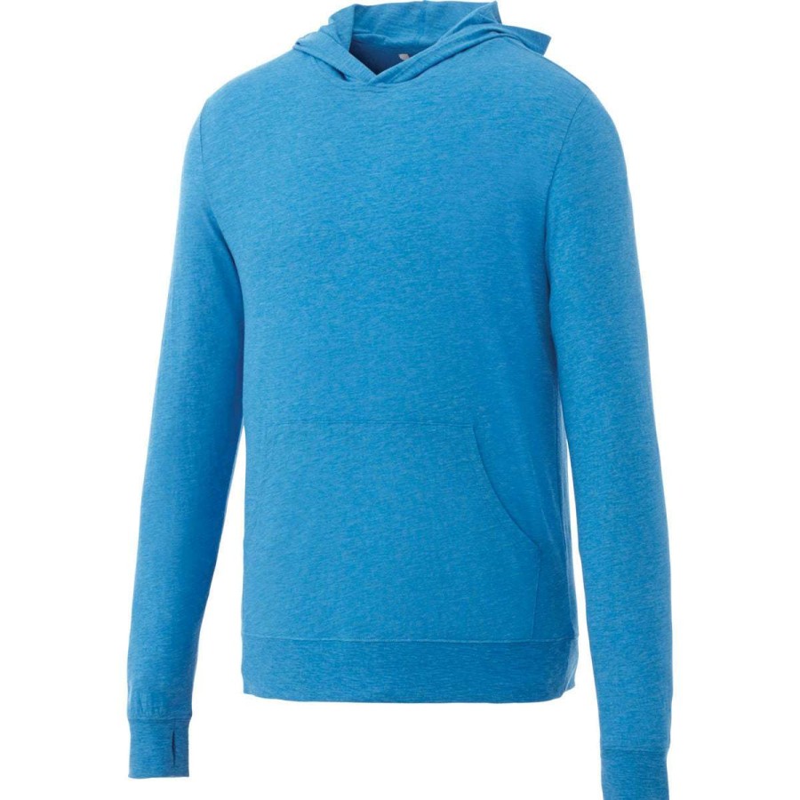 * Elevate Men'S Olympic Blue Heather Howson Knit Hoodie | Sweatshirts