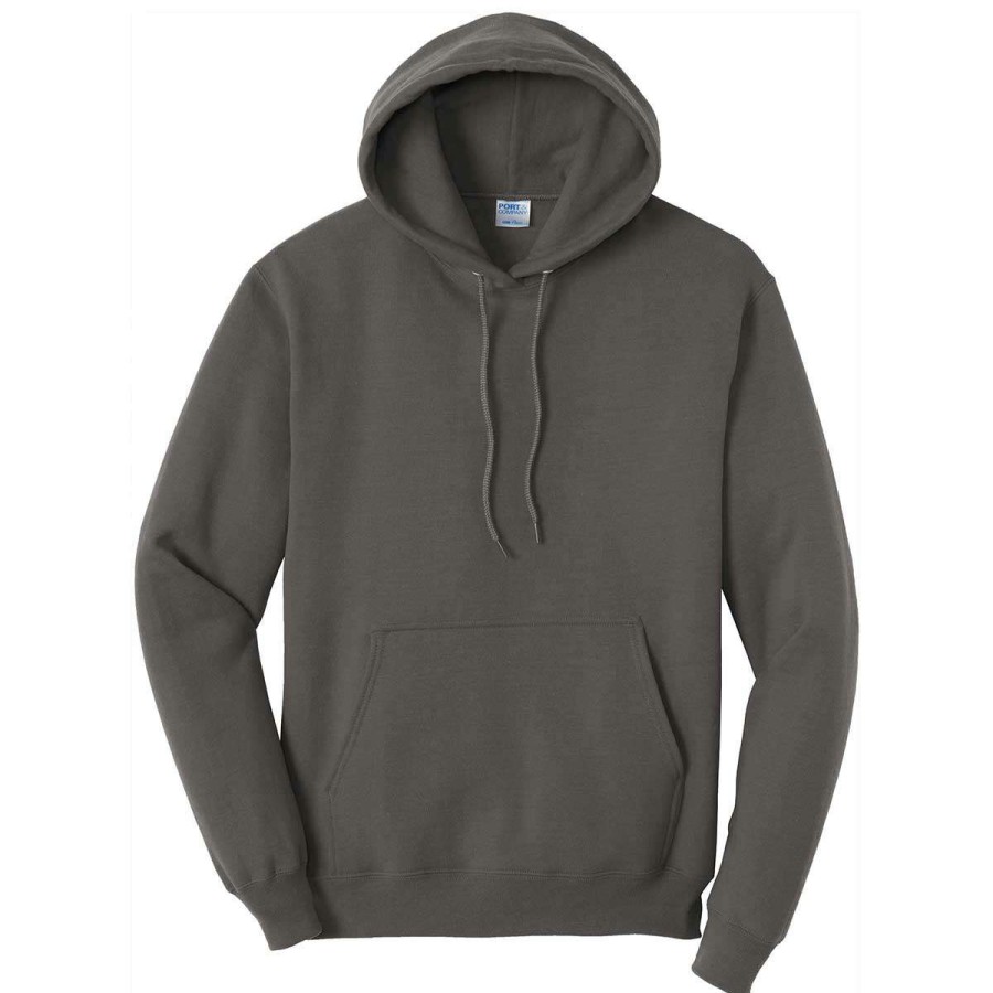 * Port & Company Men'S Charcoal Tall Core Fleece Pullover Hoodie | Sweatshirts