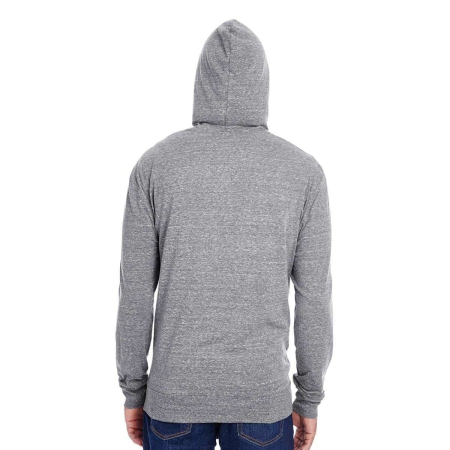 * Threadfast Uni Grey Triblend Full-Zip Light Hoodie | Full Zips