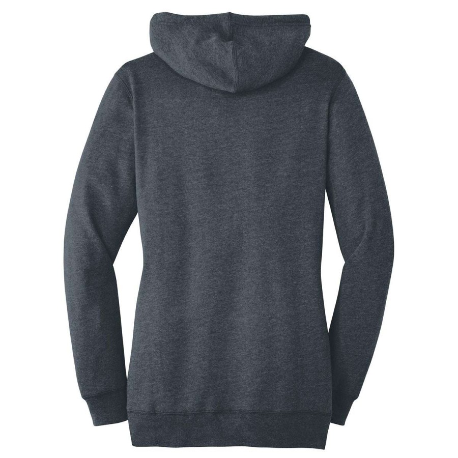 * District Women'S Heathered Navy Lightweight Fleece Hoodie | Sweatshirts