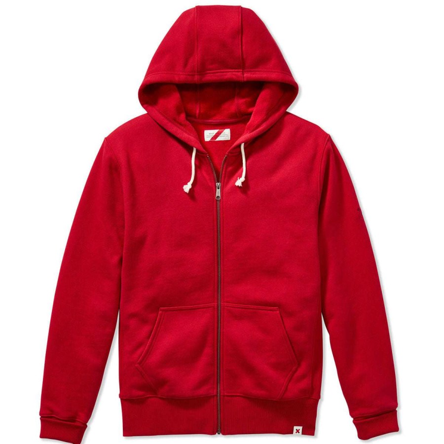 * Best Made Men'S Classic Red Sweat Fleece Full Zip Hoodie | Full Zips