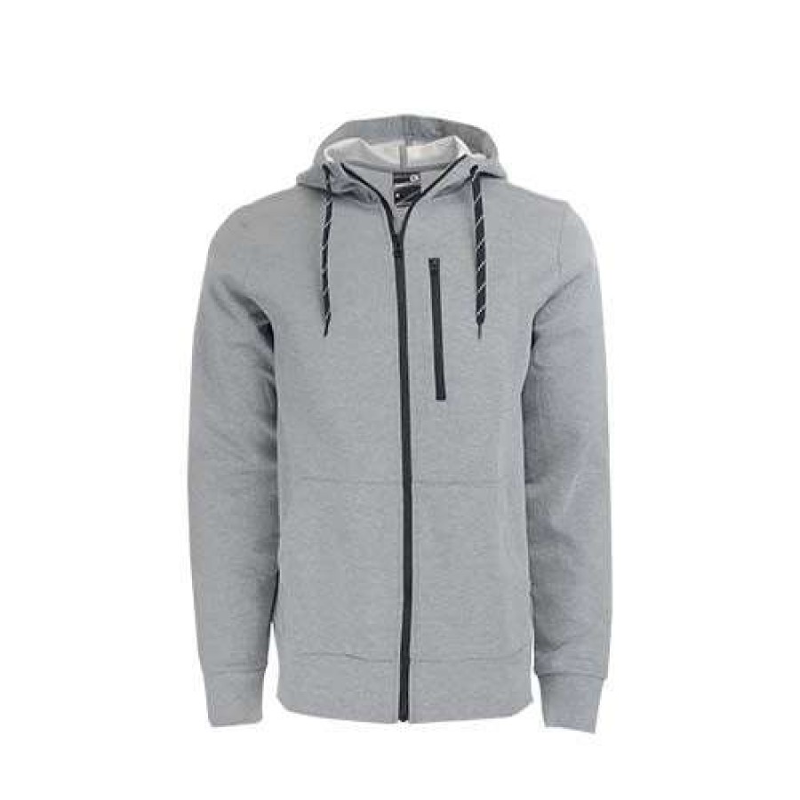 * Gap Men'S Heather Grey Gapfit Full Zip Hoodie | Full Zips