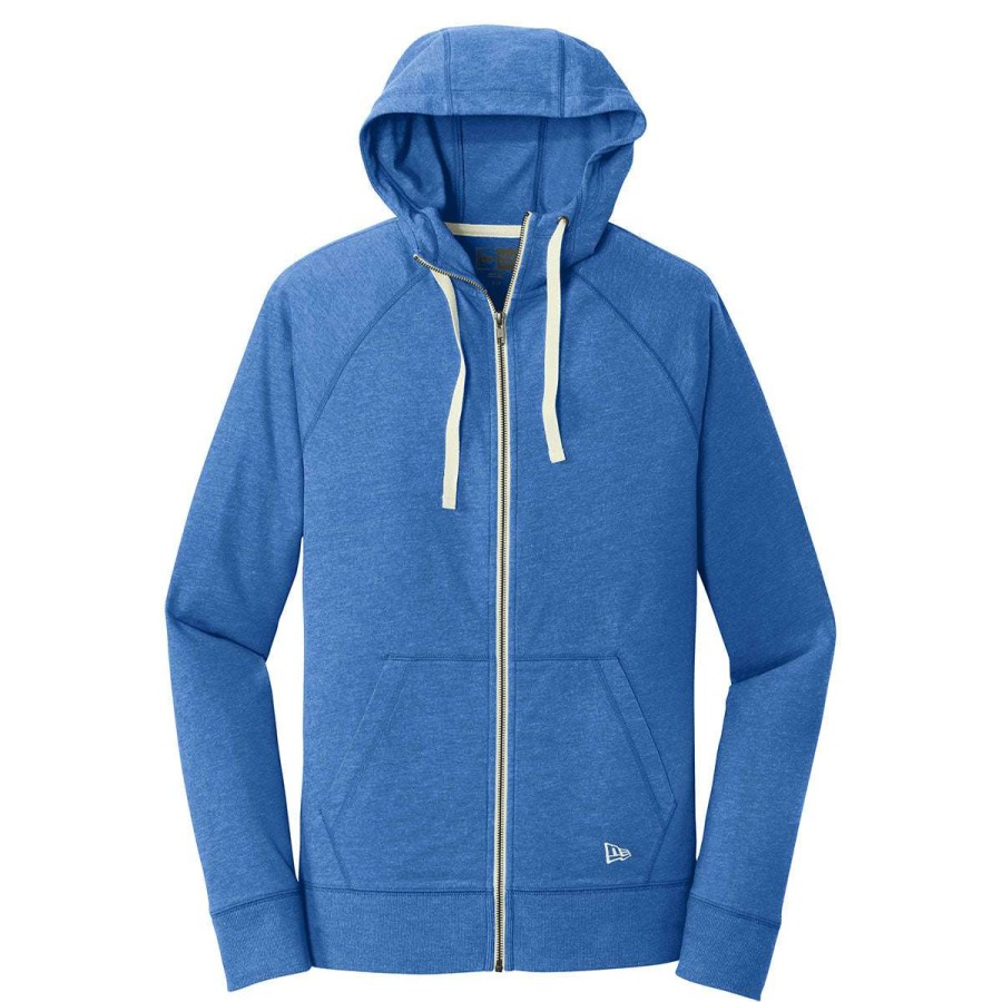 * New Era Men'S Royal Heather Sueded Cotton Full Zip Hoodie | Full Zips