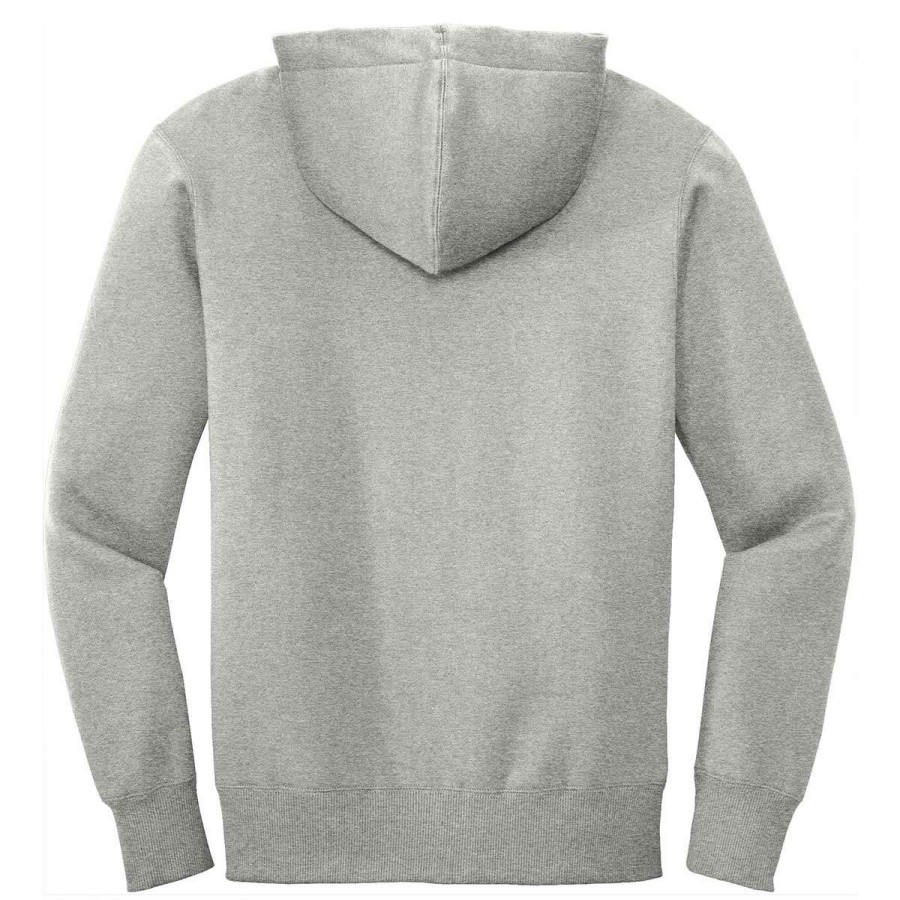 * District Men'S Heathered Steel Perfect Weight Fleece Full-Zip Hoodie | Full Zips