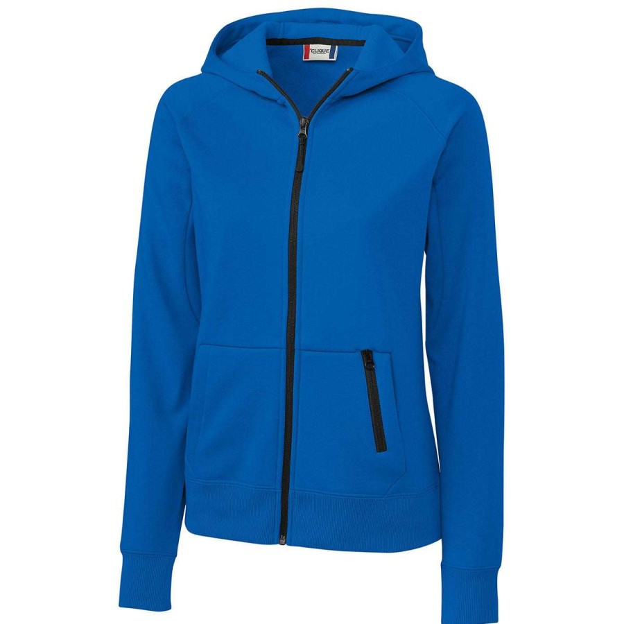 * Clique Women'S Deep Water Lund Fleece Zip Hoodie | Full Zips